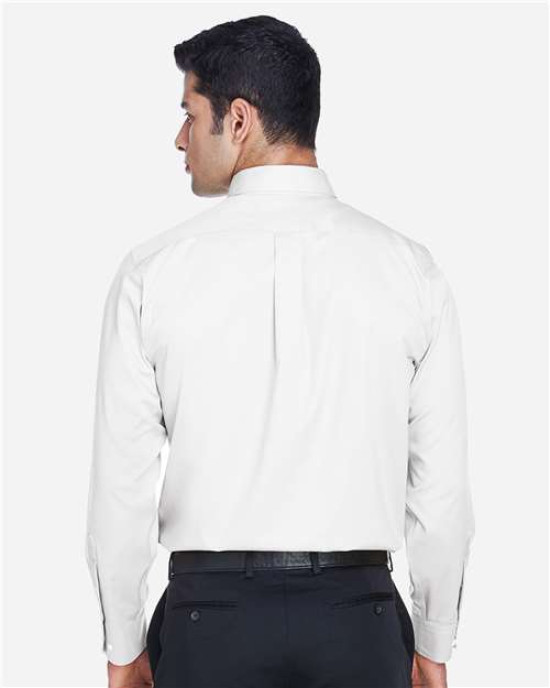 Men's Tall Crown Collection® Solid Stretch Twill Woven Dress Shirt