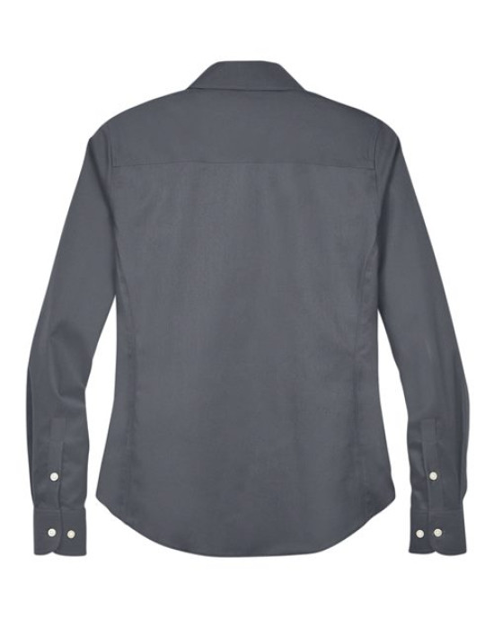 Women's Crown Collection® Solid Stretch Twill Woven Dress Shirt
