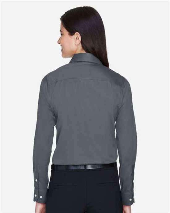 Women's Crown Collection® Solid Stretch Twill Woven Dress Shirt