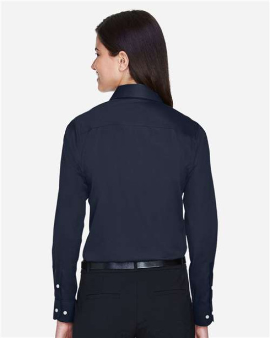 Women's Crown Collection® Solid Stretch Twill Woven Dress Shirt