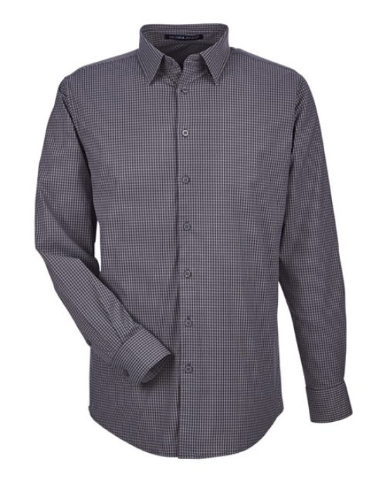 Men's CrownLux Performance® Tonal Mini Check Woven Dress Shirt
