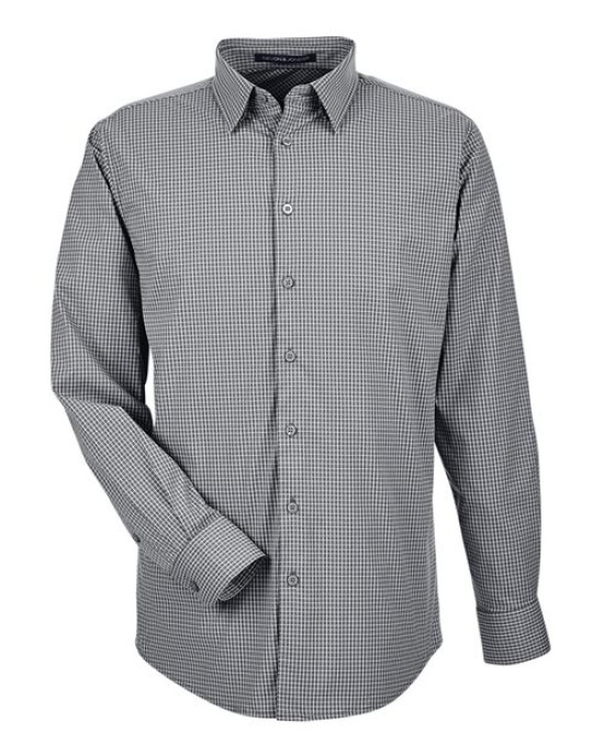 Men's CrownLux Performance® Tonal Mini Check Woven Dress Shirt
