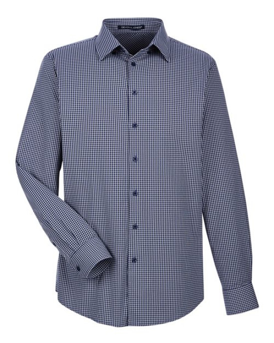 Men's CrownLux Performance® Tonal Mini Check Woven Dress Shirt