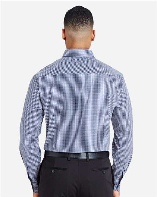 Men's CrownLux Performance® Tonal Mini Check Woven Dress Shirt