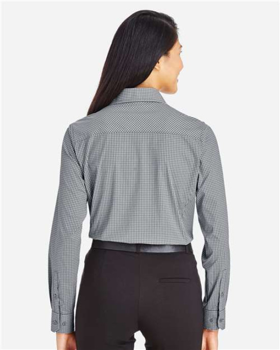Women's CrownLux Performance® Tonal Mini Check Woven Dress Shirt