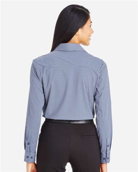 Women's CrownLux Performance® Tonal Mini Check Woven Dress Shirt