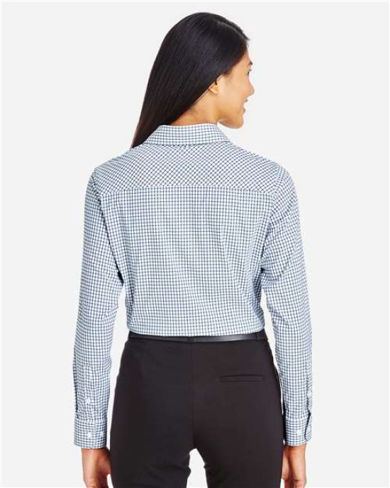 Women's CrownLux Performance® Micro Windowpane Woven Dress Shirt