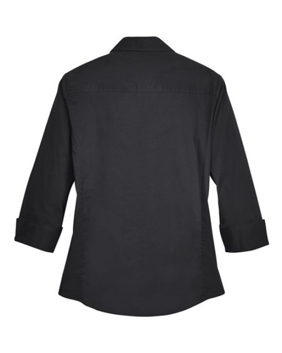 Women's Perfect Fit™ Three-Quarter Sleeve Stretch Poplin Dress Shirt