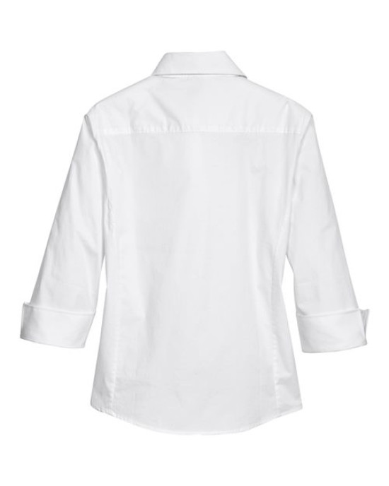 Women's Perfect Fit™ Three-Quarter Sleeve Stretch Poplin Dress Shirt